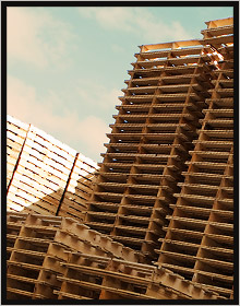 Stacks of pallets